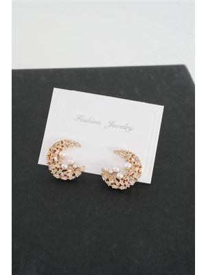 Normadia Şık Kadın Baget Zirkon Taşlı Küpe Seti, Zarif ve Modern Tasarım