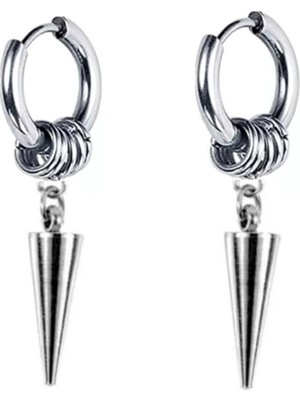 Normadia Şık Unisex 316L Cerrahi Çelik Sallantılı Mızrak Halka Küpe