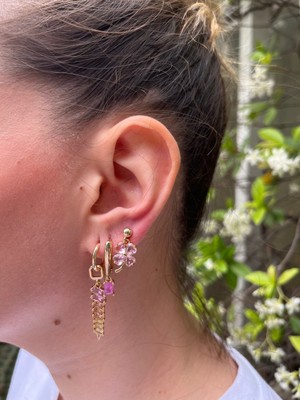 Normadia Çiçek Detaylı 3’lü Küpe Seti, Bahar Esintisi Tarzına Uygun Takı