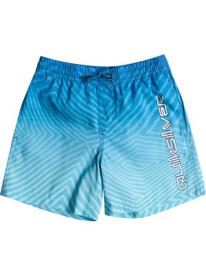 Quiksilver Warped Logo 14 B Jamv Erkek Çocuk Mavi Volley Short