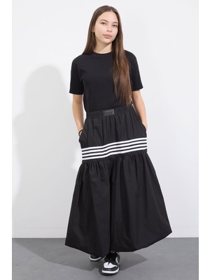 Cansın Mini Siyah Şerit Desenli Kız Çocuk Balon Etek  23556