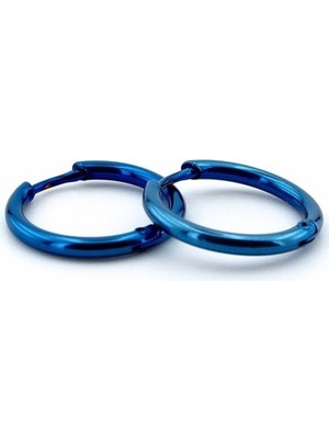 Normadia Ince Halka Paslanmaz Çelik Küpe Çift Seti Unisex Şık Takı