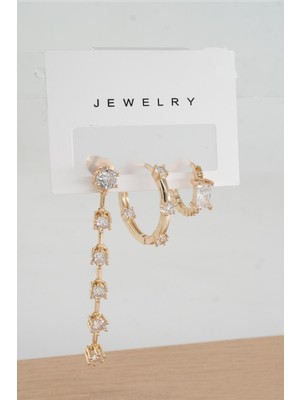 Normadia Kadın Antialerjen 3'lü Şık Küpe Seti YSX0017