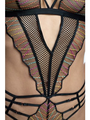 Penti Siyah Ader Bodysuit