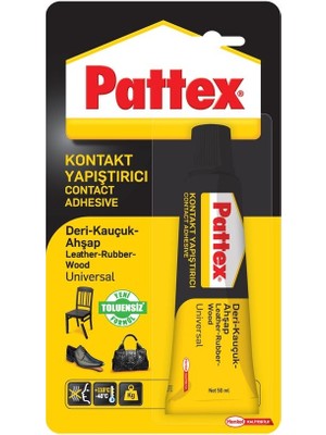 Pattex Deri Kauçuk Ahşap Yapıştırıcı 50 g Tüp