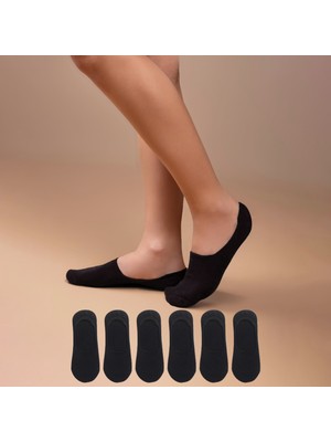 Kral Socks Kadın - Erkek Düz Desen (6 Çift) Pamuklu Terletmez Babet Çorap