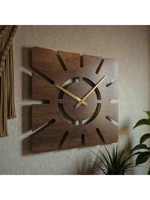 Kaktüs Jack "Datça" Ahşap Premium Dekoratif Duvar Saati(42 Cm)