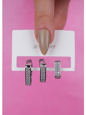 Normadia Parlak Çelik Küpe, Renk Atmaz, Garanti ve Faturalı, Şık Takı