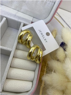 Normadia Kadınlar Için Trend Kalın Bombeli Halka Küpe – Vıp Seri