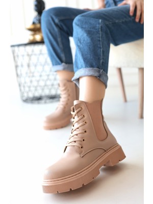 Kendim Fashion Daum Nude Cilt Bağcıklı Bot