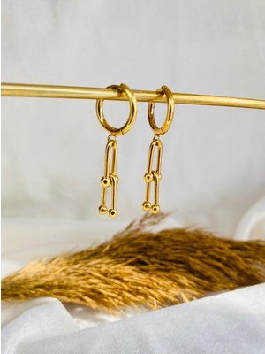 Normadia Şık ve Modern Paslanmaz Çelik Küçük Küpe Seti