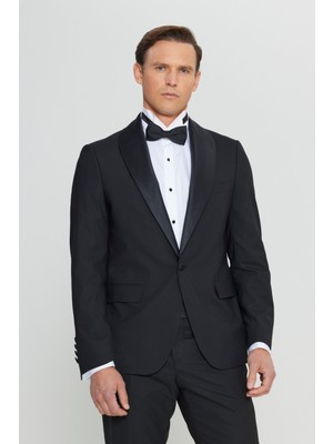Altınyıldız Classics Yünlü Regular Fit Normal Kesim Çıkma Şal Yaka Damatlık Smokin Takım