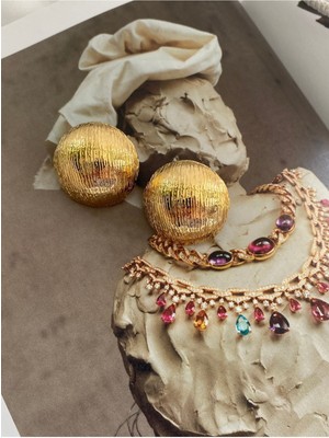 Normadia Vintage Büyük Çelik Halka Küpe Çifti, Şık ve Kalıcı Takı Seti