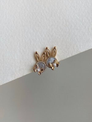 Normadia Rose Gold Incili Rabbit Küpe, Şık ve Dayanıklı Takım