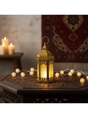 Die Grup Ramazan Temalı Büyük Boy Altıgen Kubbe LED Lamba