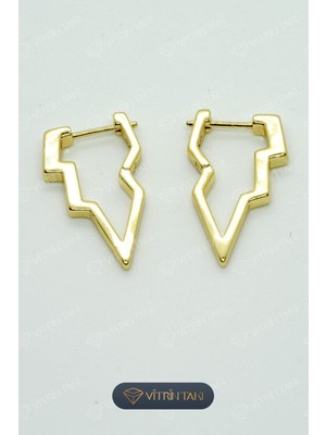 Normadia Şık Altın Renk Xuping Küpe, Zarif ve Modern Tasarım