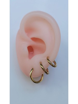 Normadia Şık ve Zarif 2'li Altın Kaplama Halka Küpe Seti, Tarzınıza Işıltı Katın