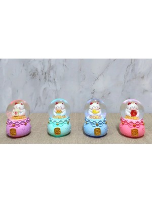 Marsilyan Şans Kedisi Işıklı Kar Küresi