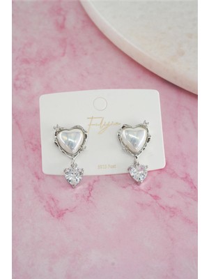 Normadia Kadın Zirkon Taşlı 925 Ayar Gümüş Klipsli Eşsiz Küpe Seti