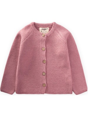 Cigit Links Triko Hırka 1-8 Yaş Somon