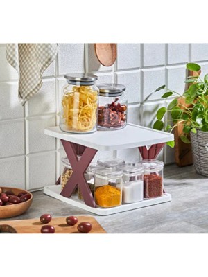 Safir Tek Katlı Banyo Rafı, Mutfak Rafı, Çok Amaçlı Düzenleyici Organizer
