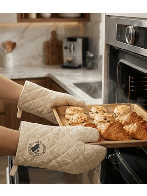 EkoAlışverişDünyam Fırın Eldiveni Isıya Dayanıklı Termo Astarlı Lüx Fırın Eldiveni