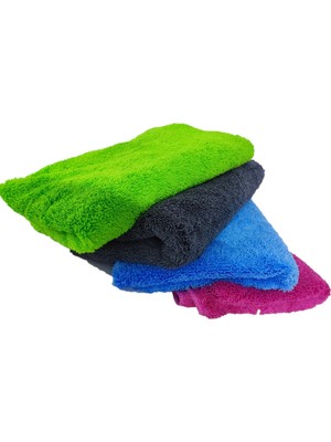 Safir Mikrofiber Peluş Oto Kurulama ve Temizlik Bezi 50X70 cm Büyük Boy