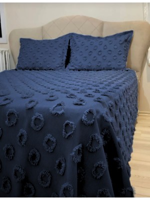 D'niss Home Ponpon Desenli 3 Parça Çift Kişilik Yatak Örtüsü