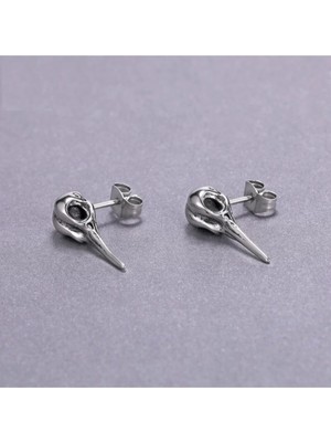 Normadia Gotik Nordik Erkek Çelik Küpe Çift, Viking ve Odin Temalı Tasarım