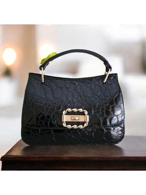 Valentina Victoria Luks Rugan Hakiki Deri Orta Boy Şık Gece Çantası.