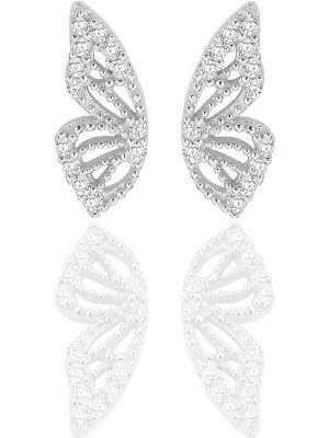 Normadia Şık Gümüş Rodyumlu Zirkon Taşlı Kelebek Küpe, Özel Tasarım