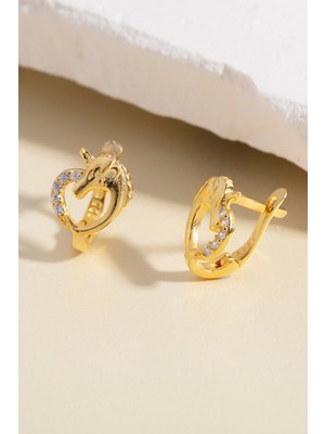 Normadia 925 Ayar Gümüş Taşlı Çocuk Küpesi, Şık ve Zarif Tasarım