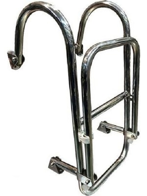 Özbience Katlanabilir Tekne Merdiveni 2+1 Model, Paslanmaz, 3 Basamak, 30X80CM