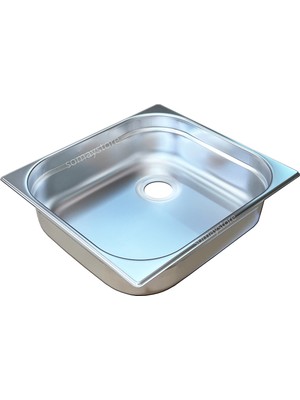 Özbience Paslanmaz Çelik Dikdörtgen Evye 355X325MM, 15CM Derinlik