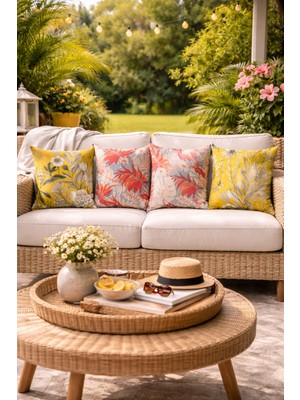 Evdek Çift Tarafı Baskılı 4’lü Kırlent Kılıfı 6eod9