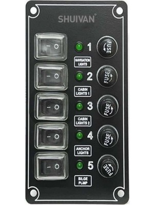 Özbience 5'li Switch Panel Izoleli Sigorta Kutusu, Güç Dağıtım Çözümü