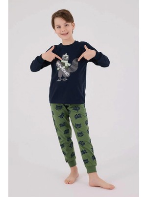 Rolypoly Erkek Çocuk Lacivert Pijama Takımı