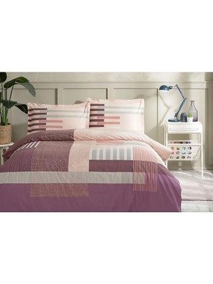 Özdilek Ranforce Çift Kişilik Nevresim Takımı-Moderno Mürdüm