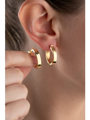 Normadia 925 Ayar Gümüş Halka Küpe, Şık ve Zarif Takı Tasarımı