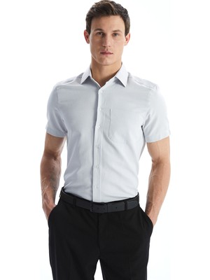 Lc Waikiki Yeni Sezon Regular Fit Kısa Kollu Armürlü Erkek Gömlek