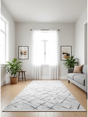 Yağmurser Ekselans Yumuşak Dokulu Kaymaz Taban Halı Yolluk 3047 Gri