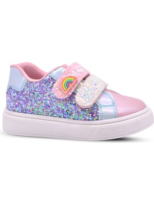 Kids A More Glitty Kız Çocuk Parlak Pullu Pembe Renk Günlük Ayakkabı