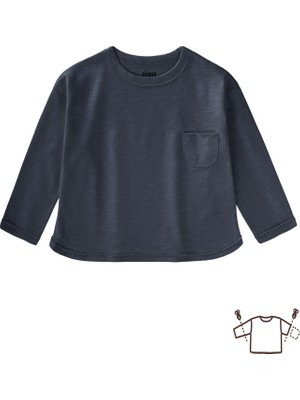Cigit Uzun Kollu Mevsimlik T-Shırt 1-7 Yaş Lacivert