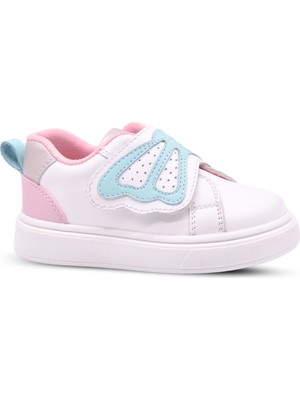 Kids A More Maria Kız Bebek Kelebek Figürü Detaylı Tek Cırtlı Hakiki Deri Pembe Günlük Ayakkabı