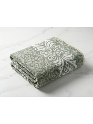 Orbit %100 Pamuk Jakarlı Banyo Havlusu 70X140 cm - Emici Yumuşak Dokulu Lüks Çeyizlik Havlu - Çağla Yeşili