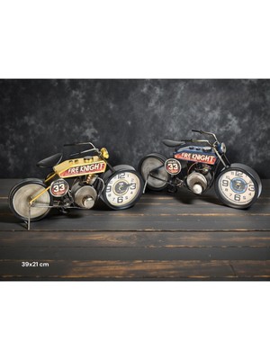 Hediye Bahçesi Yarış Motoru Tasarımlı Masaüstü Saat