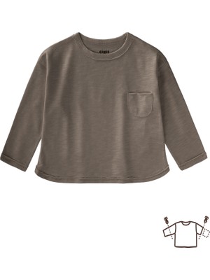 Cigit Uzun Kollu Mevsimlik T-Shırt 1-7 Yaş Vizon