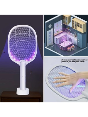 Hediye Bahçesi Şarjlı Standlı Sinek Öldürücü Raket