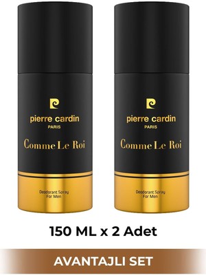 Pierre Cardin Comme Le Roi Erkek Deodorant Seti|Odunsu, Fresh|Biber, Limon, Lavanta, Misk, Sedir Ağacı, Kehribar