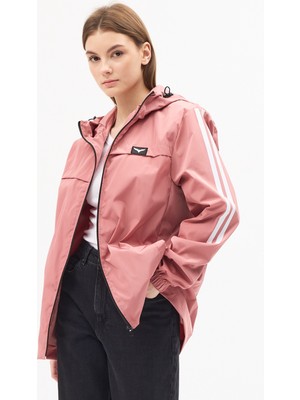 Level High Kadın Kapüşonlu Şerit Detaylı Suya Dayanıklı Mevsimlik Yağmurluk